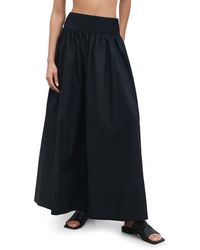 MARCELLA - Raven Cotton Poplin Maxi Skirt - Lyst