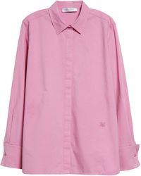 Max Mara - Francia Cotton Stretch Poplin Button-up Shirt - Lyst