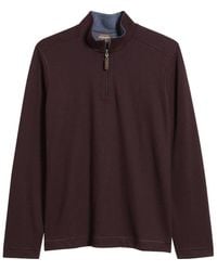 Johnston & Murphy - Icon Reversible Cotton Blend Quarter Zip Pullover - Lyst
