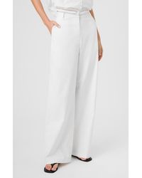 French Connection - Wide Leg Twill Pants - Lyst