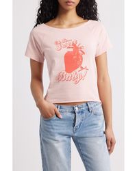 GOLDEN HOUR - Strawberry Cotton Graphic T-Shirt - Lyst