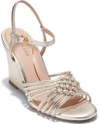 Cole Haan - Jitney Knot Ankle Strap Wedge Sandal - Lyst