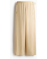 H&M - Mama Linen-Blend Drawstring Trousers - Lyst