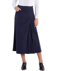 Wash Lab Denim - Delphine Side Pleat Denim Maxi Skirt - Lyst