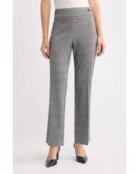 Anne Klein - Glen Plaid Pull On Side Tab Wide Leg Trousers - Lyst
