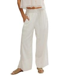 Free People - Days End Pull-On Linen Blend Wide Leg Pants - Lyst