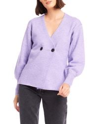 Fifteen Twenty - Lucy Double Breasted Cardigan - Lyst