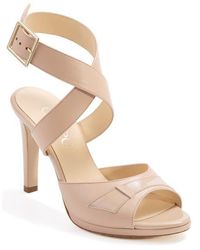 Elizee - Fiorella Sandal Leather Platform Heels - Lyst