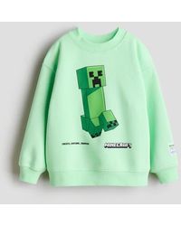 H&M - Printed Sweatshirt - Lyst
