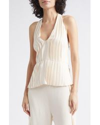 Posse - Jane Pleated Halter Top - Lyst