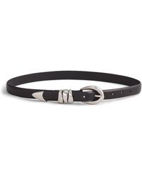 Madewell - Chunky Metal Leather Belt - Lyst
