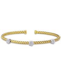 Julianna B - 1/2 Ctw Cubic Zirconia Station Bangle Bracelet - Lyst