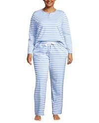Lands' End - Petite Knit 2 Piece Pajama Set - Lyst