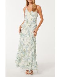 EVER NEW - Poppy Floral Ruffle Maxi Dress - Lyst