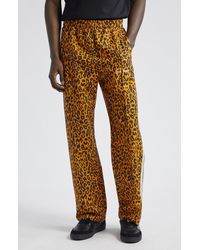 Palm Angels - Cheetah Print Linen & Cotton Track Pants - Lyst