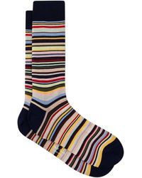 Paul Smith - Farley Stripe Cotton Blend Dress Socks - Lyst