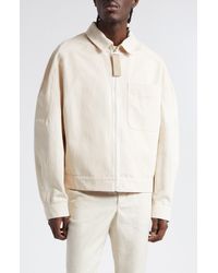 Jacquemus - Le Blouson Linu Boxy Cotton & Linen Workwear Jacket - Lyst