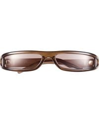 Rick Owens - Fog Rectangular Wraparound Sunglasses - Lyst