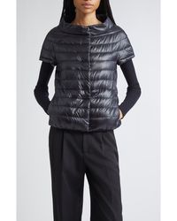 Herno - Emilia Cap Sleeve Quilted Down Jacket - Lyst