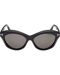 Tom Ford - Toni 55Mm Polarized Oval Sunglasses - Lyst