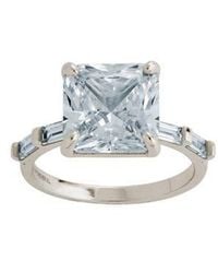 Sterling Forever - Princess-Cut Cubic Zirconia Ring - Lyst