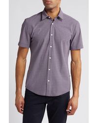 BOSS - Roan Ken Slim Fit Short Sleeve Button-up Shirt - Lyst
