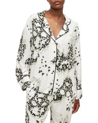 AllSaints - Safi Orsino Pajama Shirt - Lyst