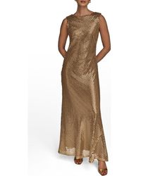 Donna Karan - Sleeveless Sequin Gown - Lyst