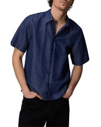 Rag & Bone - Dalton Hemp & Cotton Short Sleeve Button-up Shirt - Lyst