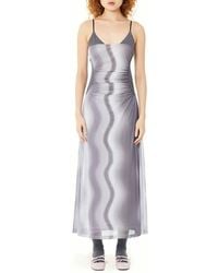 Find Me Now - Neopolitan Abstract Print Mesh Dress - Lyst