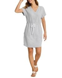 Tommy Bahama - Marina Del Mar Cotton Fleece V-Neck Dress - Lyst