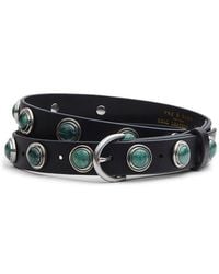 Rag & Bone - Celia Studded Stone Leather Belt - Lyst