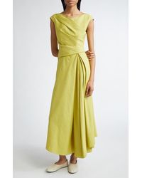 Lafayette 148 New York - Wrap Front Silk & Linen Dress - Lyst