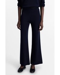 Mango - Straight Leg Knit Pants - Lyst