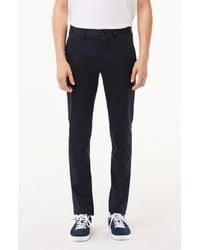 Lacoste - Slim Fit Stretch Cotton Chinos - Lyst