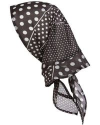 Damson Madder - Ruffle Trim Polka Dot Hair Scarf - Lyst