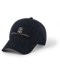 Brunello Cucinelli - Suede Baseball Cap - Lyst