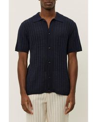 Les Deux - Floyd Knit Short Sleeve Button-Up Shirt - Lyst