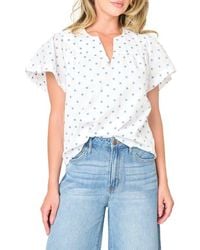 Gibsonlook - Flutter Sleeve Top - Lyst