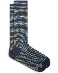 Bugatchi - Space Dye Stripe Dress Socks - Lyst