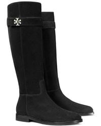 Tory Burch - T Lock Knee High Riding Boot - Lyst