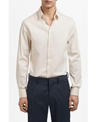 Mango - Slim Fit Stretch Poplin Button-Up Shirt - Lyst