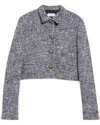 Versace - Wool Blend Bouclè Jacket - Lyst