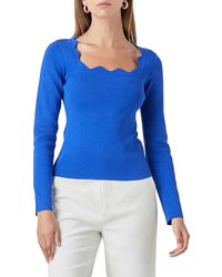 Endless Rose - Scallop Square Neck Sweater - Lyst