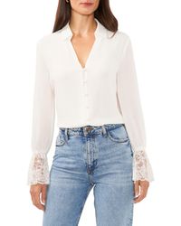 Vince Camuto - Crepe Button-up Shirt - Lyst