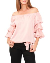 Vince Camuto - Off The Shoulder Bubble Sleeve Top - Lyst