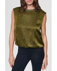 DKNY - Chain Sleeveless Crinkle Satin Top - Lyst