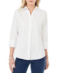 Foxcroft - Paityn Dobby Stripe Cotton Shirt - Lyst