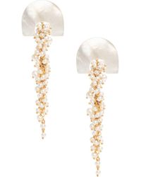 freya rose - Hakuro Mother Of Pearl And Pearl Long Drops - Lyst