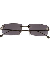 Fendi - First Rimless Rectangular Sunglasses - Lyst